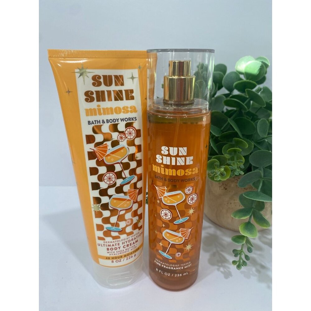 “Sunshine Mimosa” Bath & Body Works New 2-Pc Body Care Set